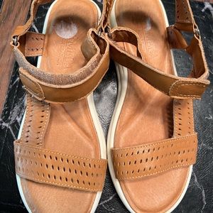 NWOT. Comfy comfy sandals with a wedge heel